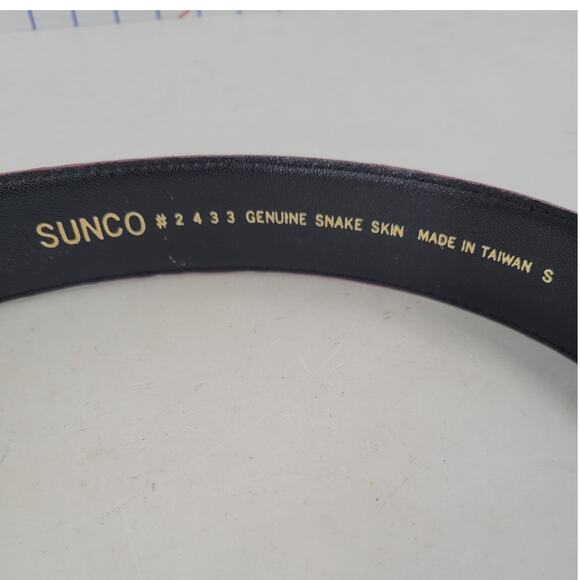 Sunco 80s Pink Snakeskin Wide Belt Vintage Statement Accessory Bold Style - Picture 3 of 6